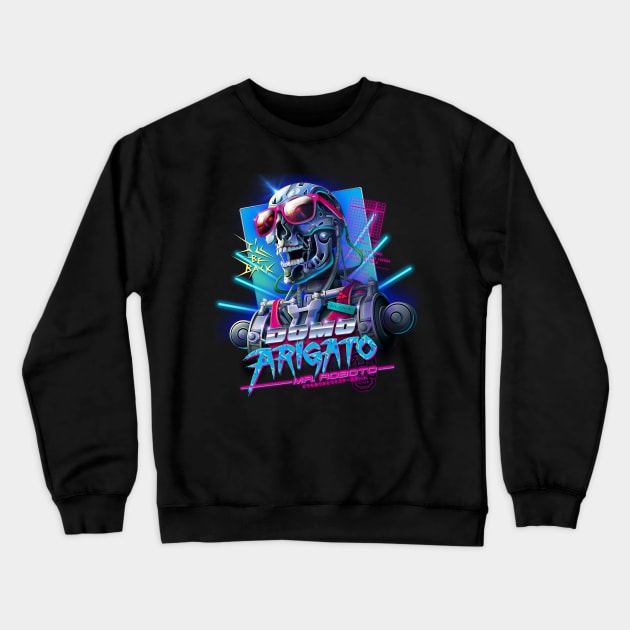 Domo Arigato Mr. Roboto Crewneck Sweatshirt by RockyDavies